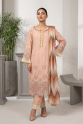 Peach Embroidered 3 Piece