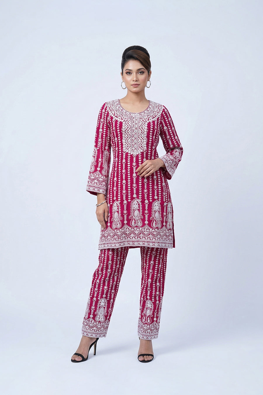 Blush Pink Embroidered Ethnic Wear for Women