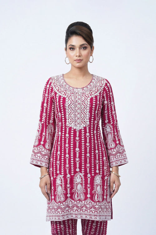 Blush Pink Embroidered Ethnic Wear for Women