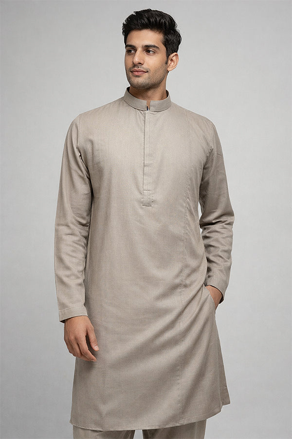 Sand Beige Classic Panjabi for Men