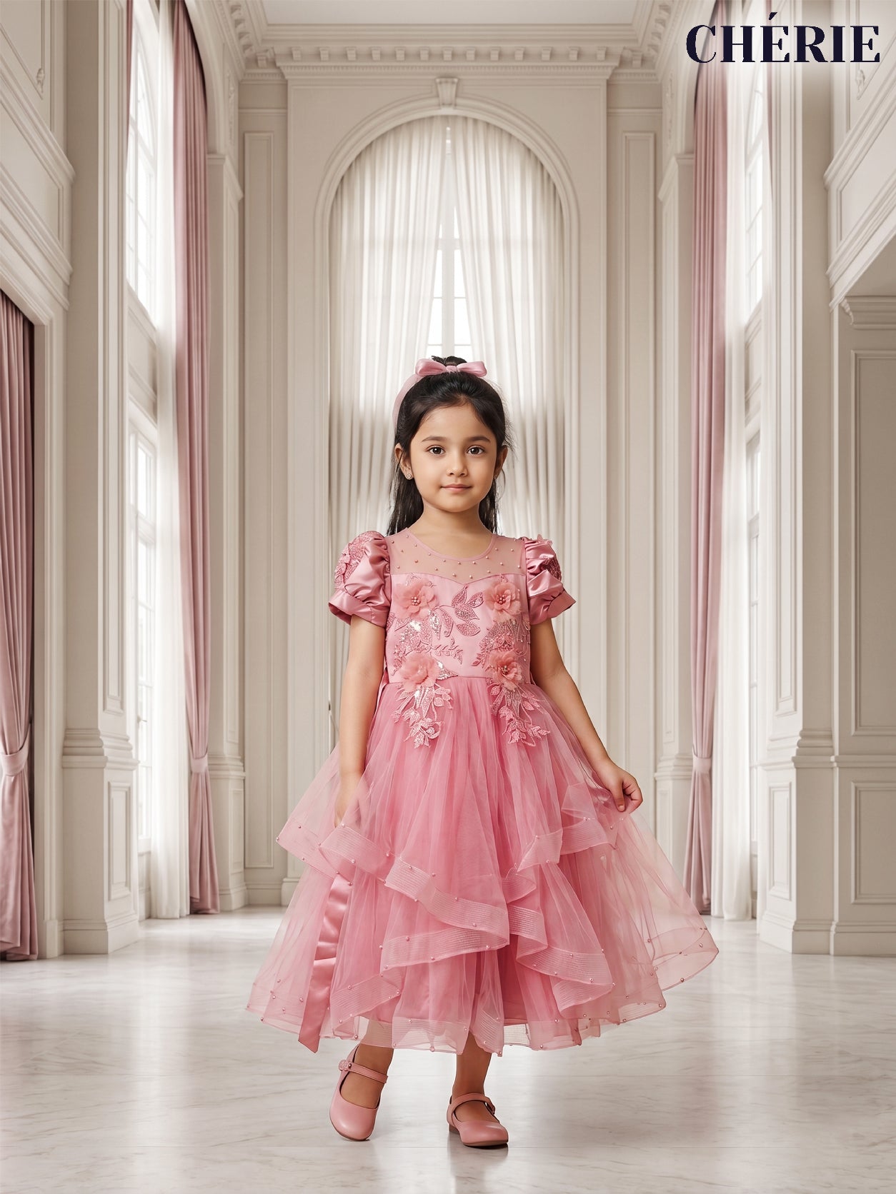 Rosy Princess Party Dress