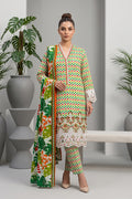 Green Polka Print 3 Piece Suit
