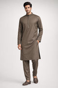 Coffee Brown Embroidered Panjabi for Men