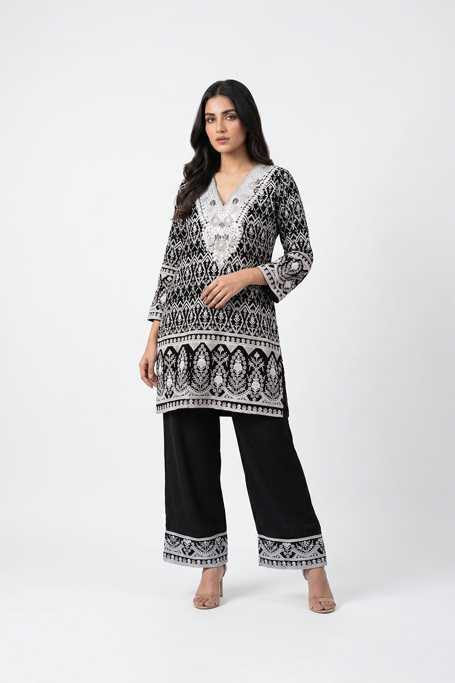 Black & Silver Embroidered Luxury Ethnic Wear for Festive & Party Occasions