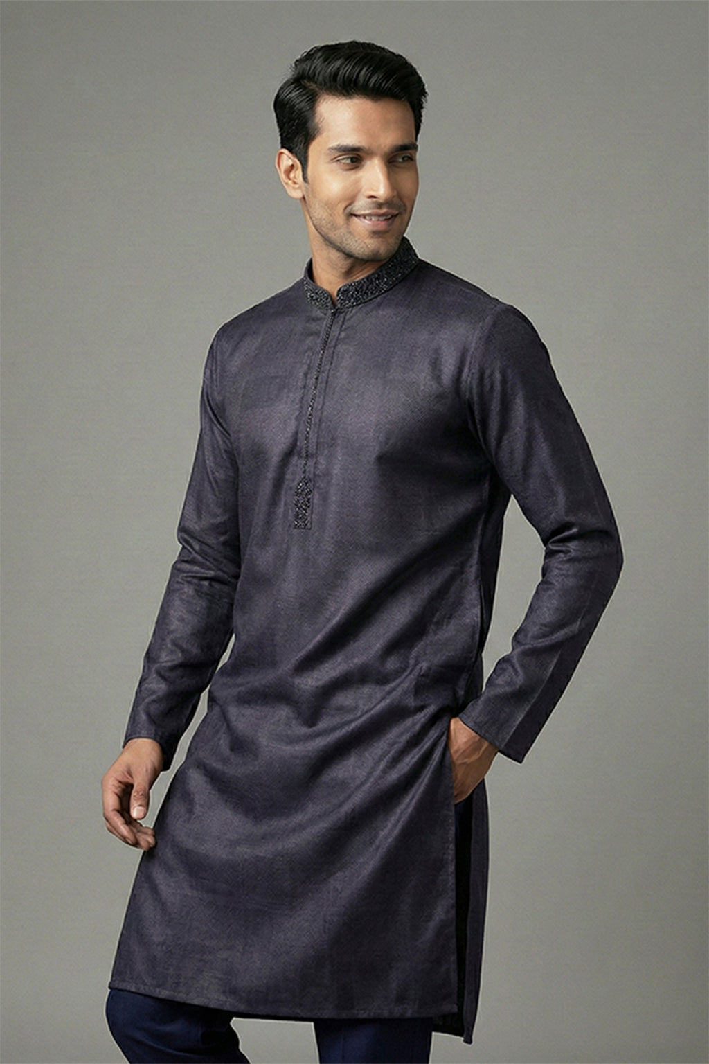 Premium zardozi work regular fit panjabi - Aeroblue