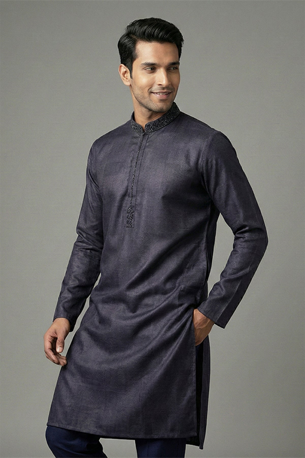 Premium zardozi work regular fit panjabi - Aeroblue