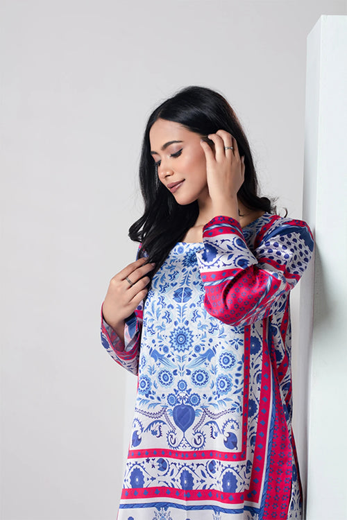 Azure Bloom Blue Printed Co-Ord Set