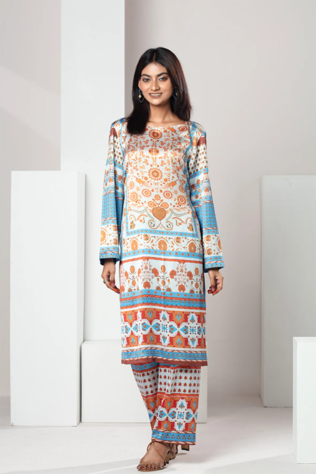 Azure Bloom Printed Co-Ord Set