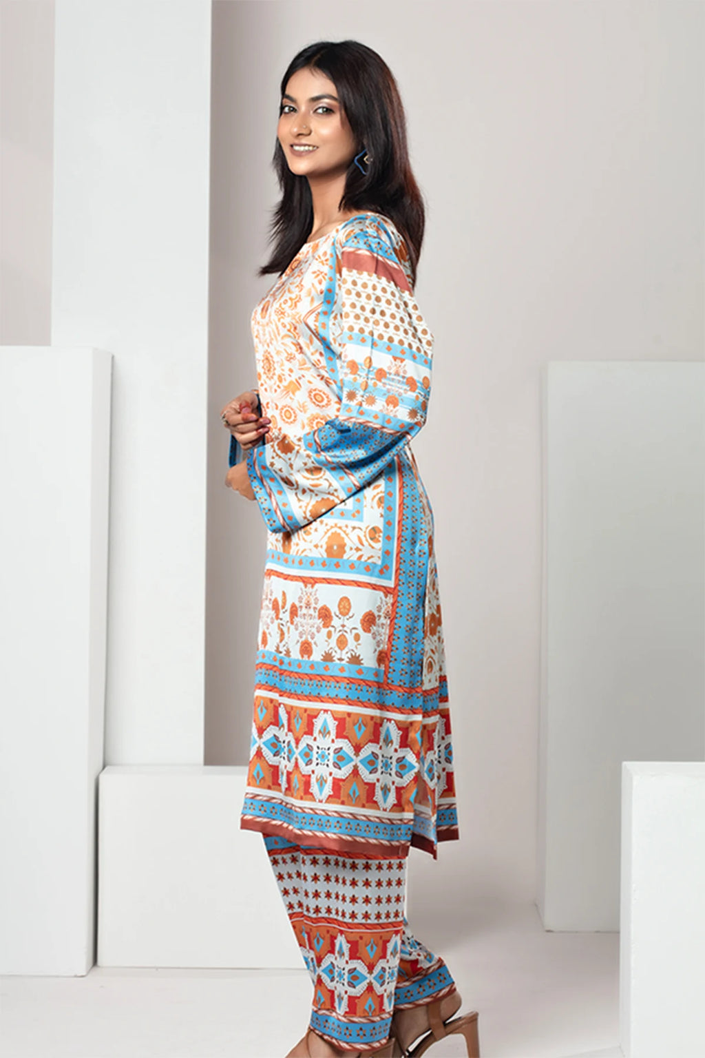 Azure Bloom Printed Co-Ord Set