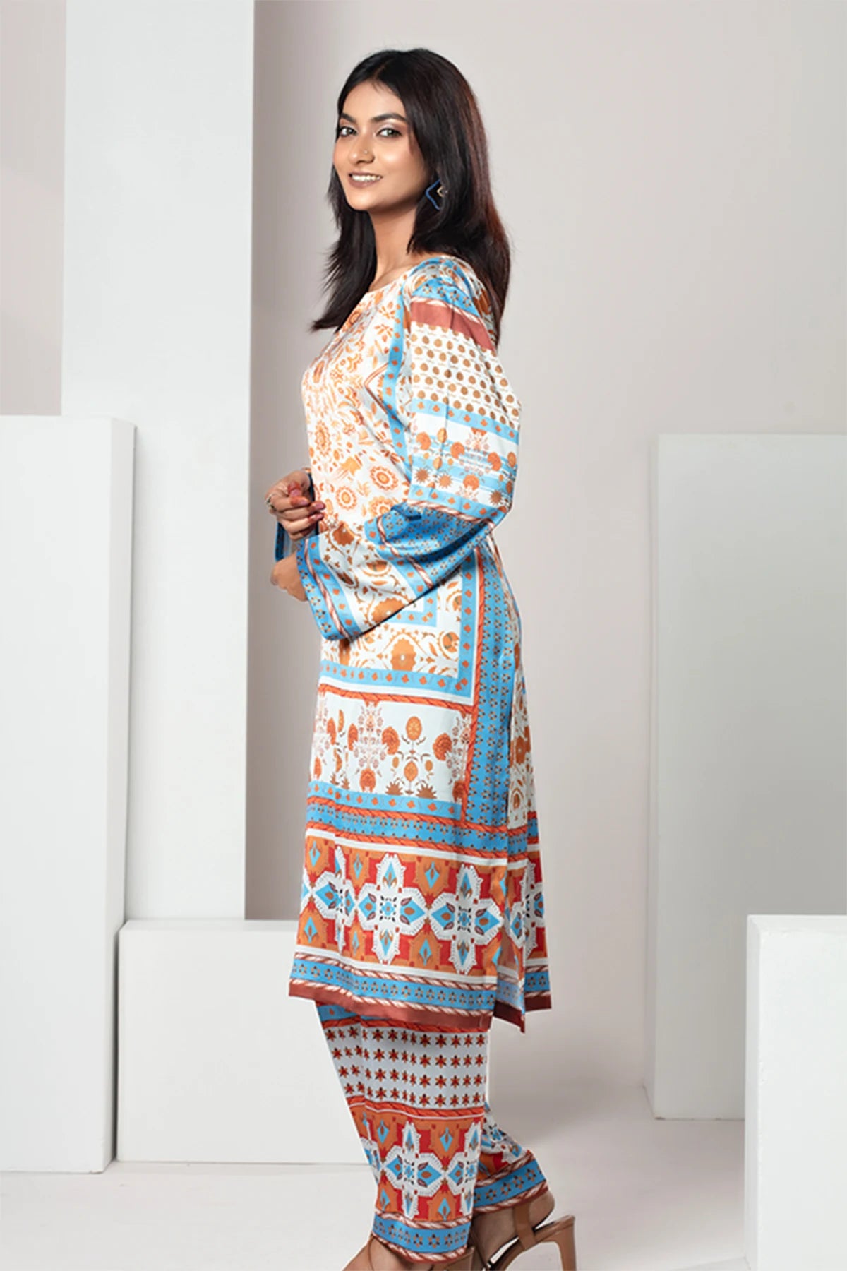 Azure Bloom Printed Co-Ord Set