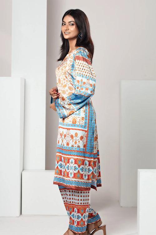 Azure Bloom Printed Co-Ord Set