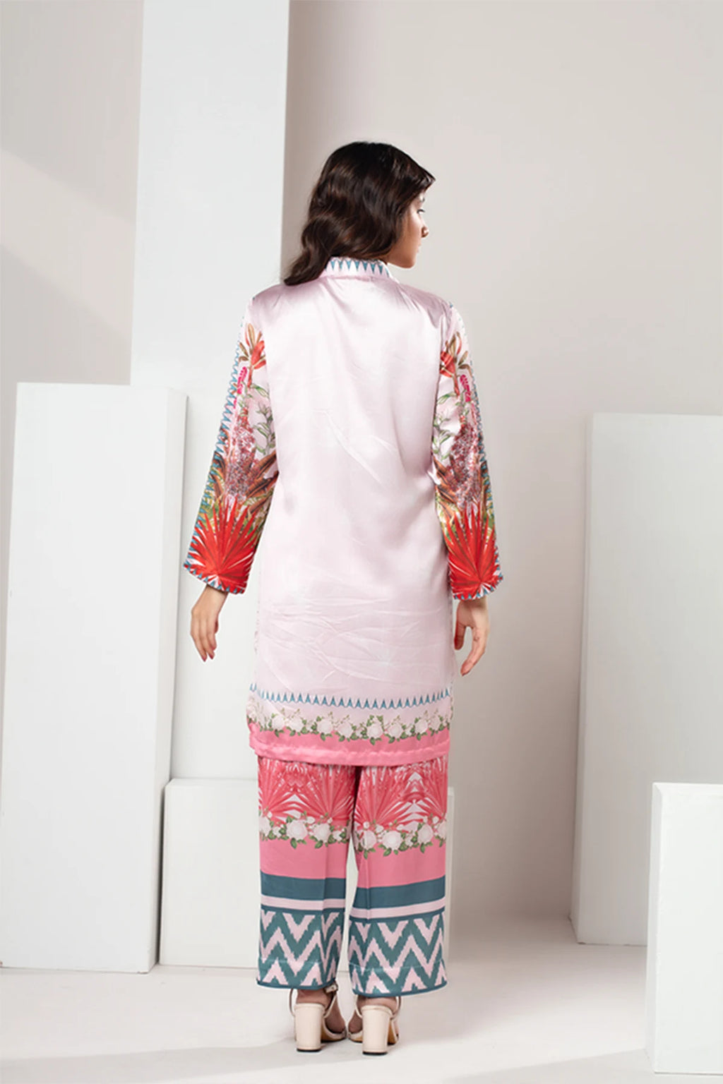 Coral Bloom Printed Premium Co-Ord Set