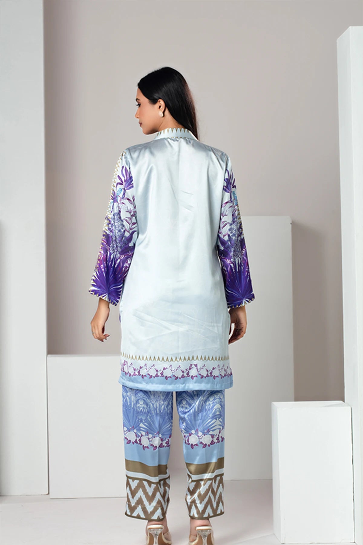 Lavender Botanical Printed Premium Co-Ord Set