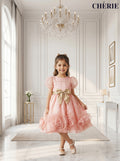 Blush Rosette Girls Party Dress