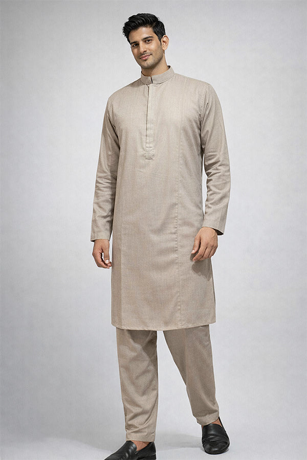 Sand Beige Classic Panjabi for Men