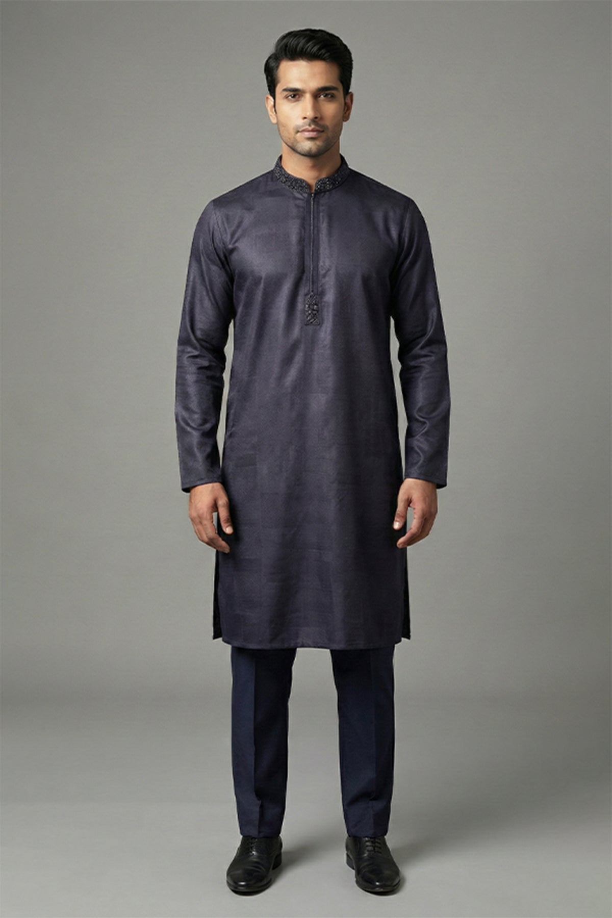 Premium zardozi work regular fit panjabi - Aeroblue