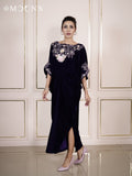 Midnight Bloom Velvet Kaftan