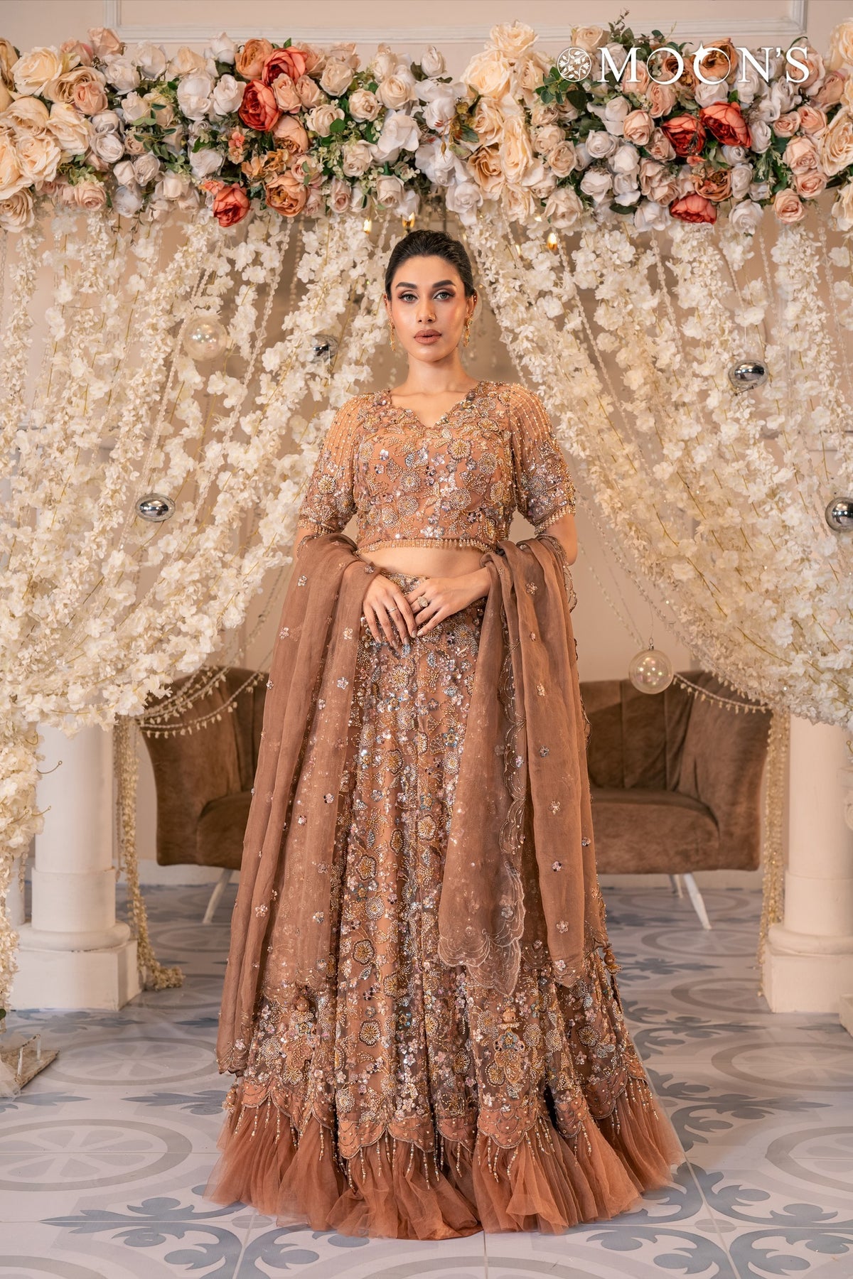 Luxury Golden Bridal Lehenga
