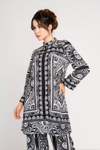 Monochrome Printed Women’s Co-Ord Set