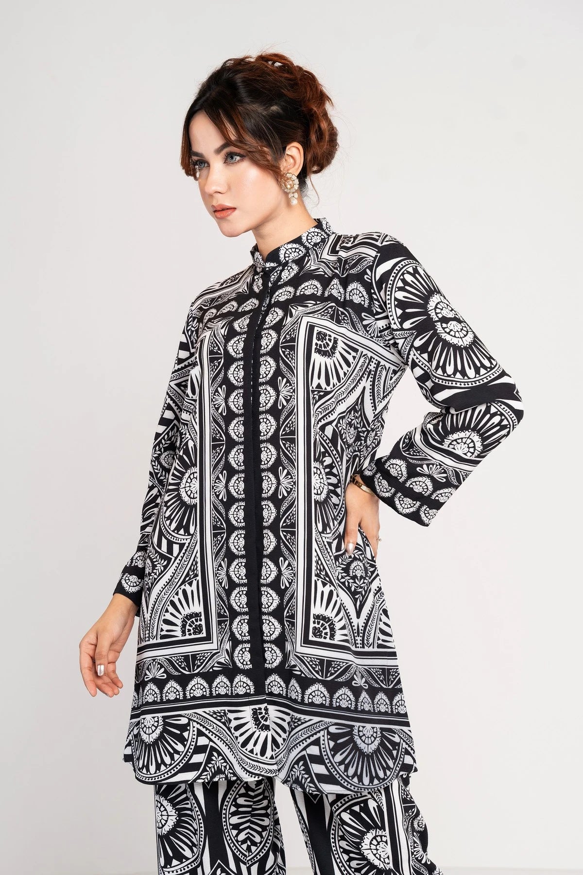 Monochrome Printed Women’s Co-Ord Set