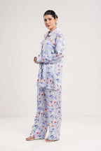 Light Blue Floral Printed Co-Ord Set
